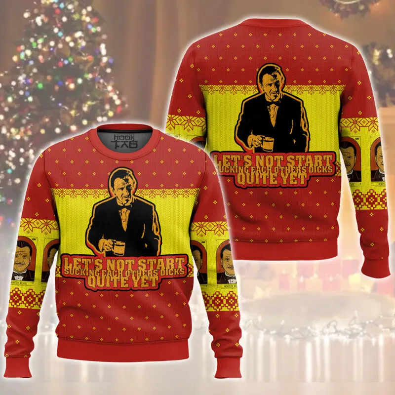 Merry Xmas Again Pulp Fiction Ugly Christmas Sweat Vintage Fiction Movie Sweater Mens Womens Holiday Party Jumper Xmas Gift 2026