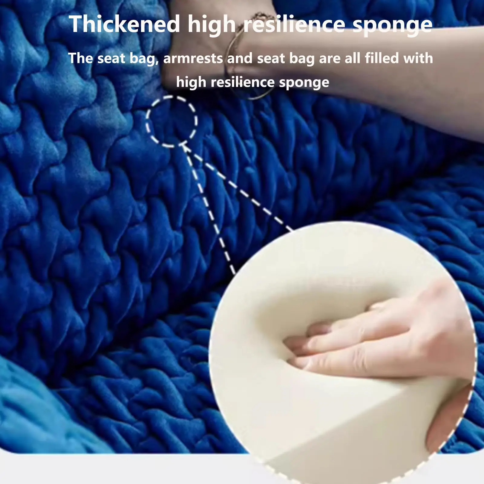 كرسي بين باج مبطن ثلاثي الأبعاد للبالغين، أريكة كسولة مريحة مع مساند للذراعين، كرسي أرضي من القماش العملاق لغرفة المعيشة أو غرفة النوم #4