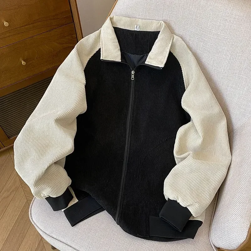 Couples Double-layer Loose Versatile National Trends Wear Spring Autumn Jackets Men and Women Baseball Suits