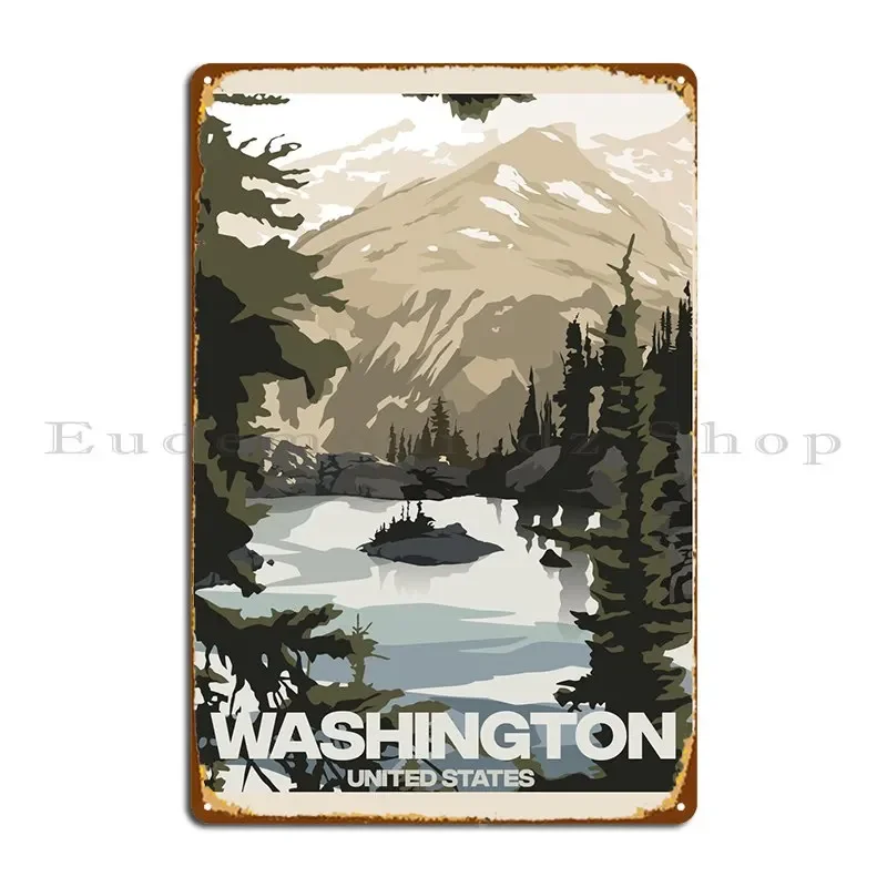 Washington Poster Metal Plaque Poster Printing Classic Vintage Wall Plaque Home Tin Sign Poster