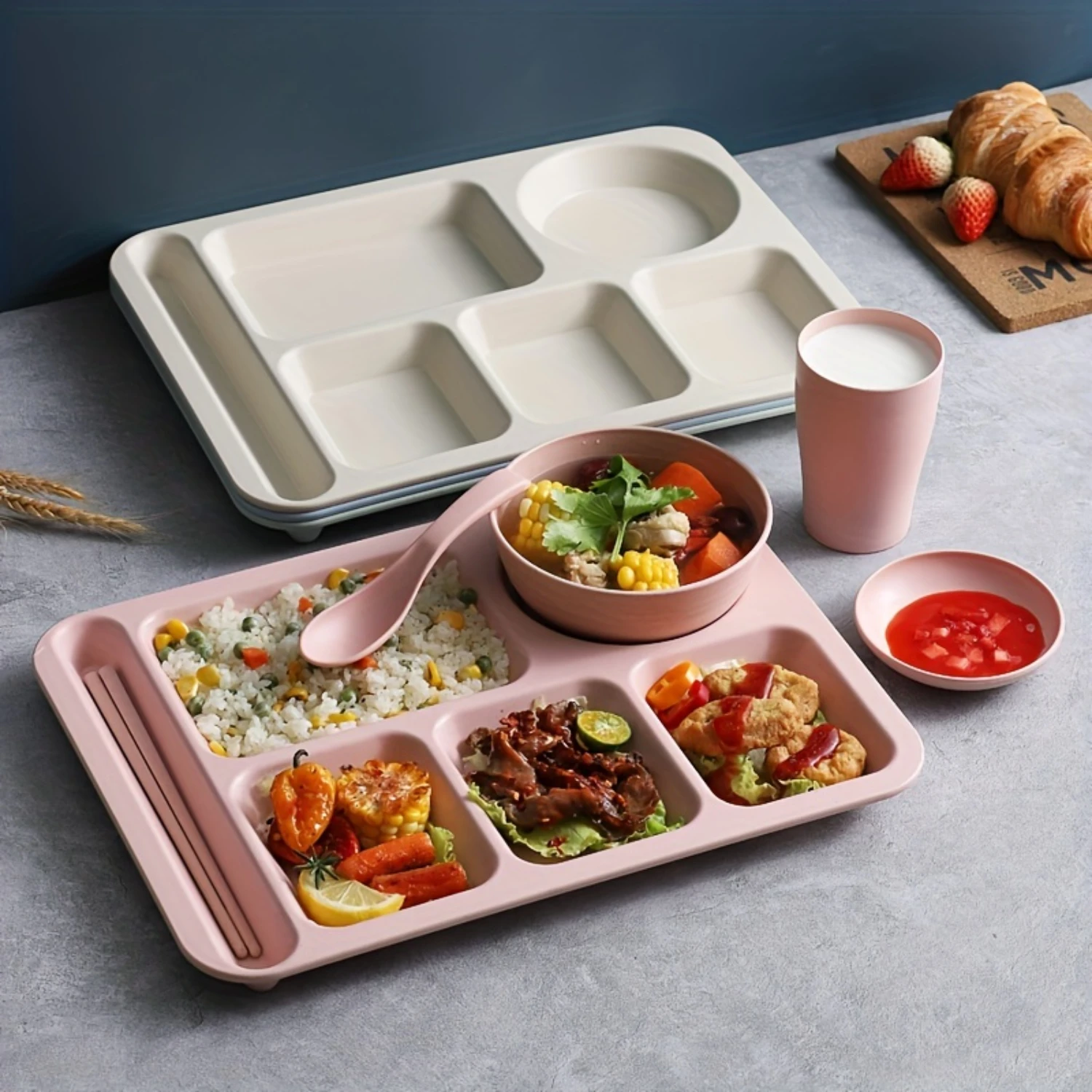 Outdoor Food Tray - Multiple Compartments for Organized Serving, Divided Sections for Separating Food, Perfect for Dinner Partie