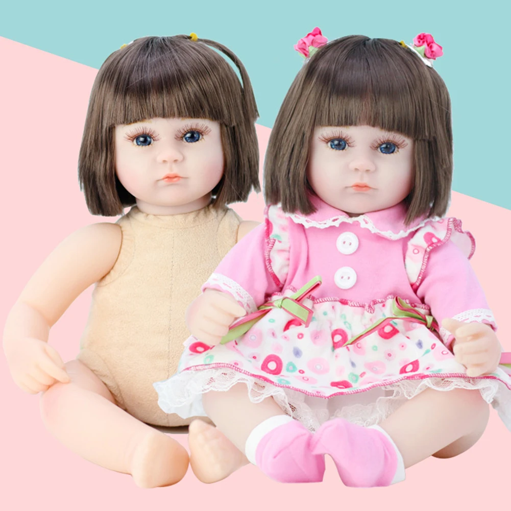 

45cm Baby Silicone Reborn Doll For Girls Princess Cute Newborn Realistic Soft Mold Doll Kits Princess Cute Gift Toys Kids