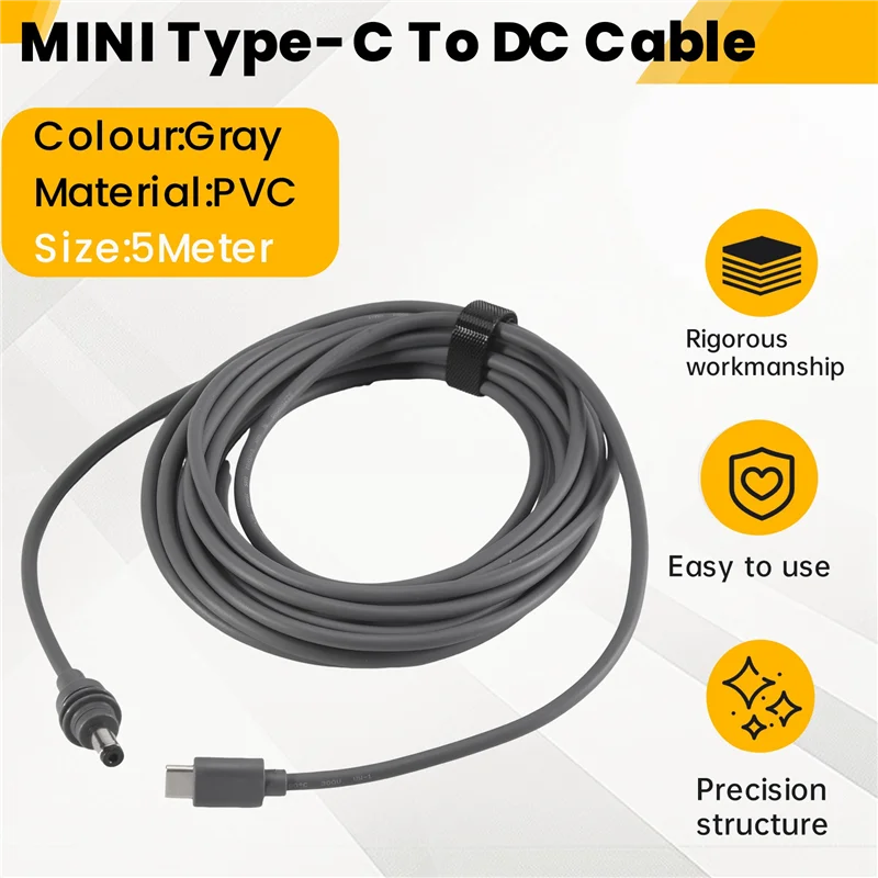 For Starlink Space-X Mini USB C To DC Cable Overload Short Circuit Protection MINI Type-C To DC Cable