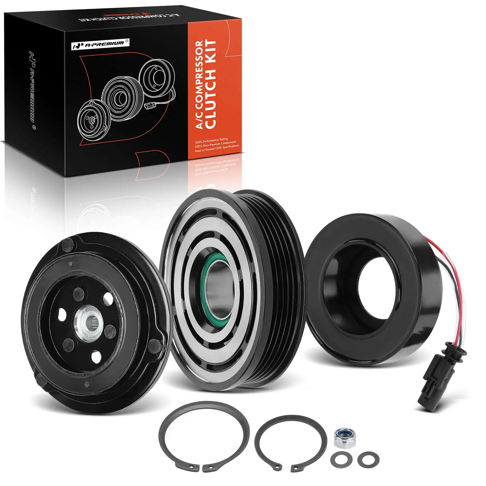 A-Premium AC Compressor Clutch Kit for Chevrolet Cruze 2015-2019 Cruze Limited 2016