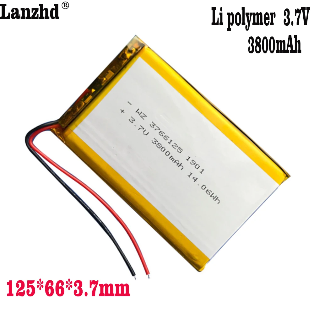 1-10pcs 3.7v 3300mAh 3766125 Replacement Battery For DELL Venue 7 3730 Venue 8 3830 T02D T01C T02D002 02PDJW Tablet PC