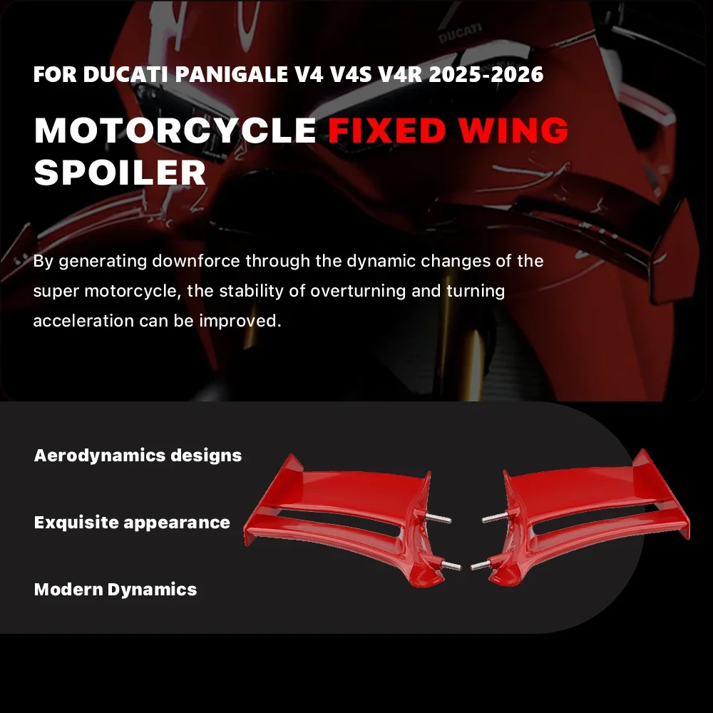 

New Motorcycle Accessory Fixed Wing Suitable For Ducati Panigale V4 V4S V4R 2025-2026 Spoiler Side Wing Cover
