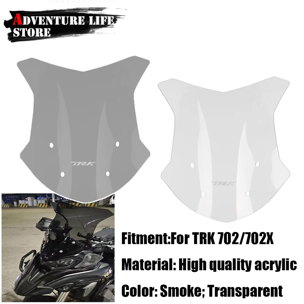 

For Benelli TRK702 702X Windshield Windscreen Wind Shield Screen Deflector Spoiler Protector For TRK 702 X TRK702X 2023 2024