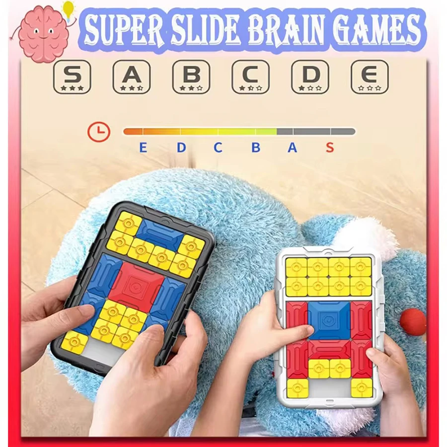 Blocco scorrevole Gioco cerebrale Sfida Huarong Road Rompicapo Puzzle scorrevoli Pensiero logico Giocattolo interattivo Gioco da tavolo Regalo per bambini