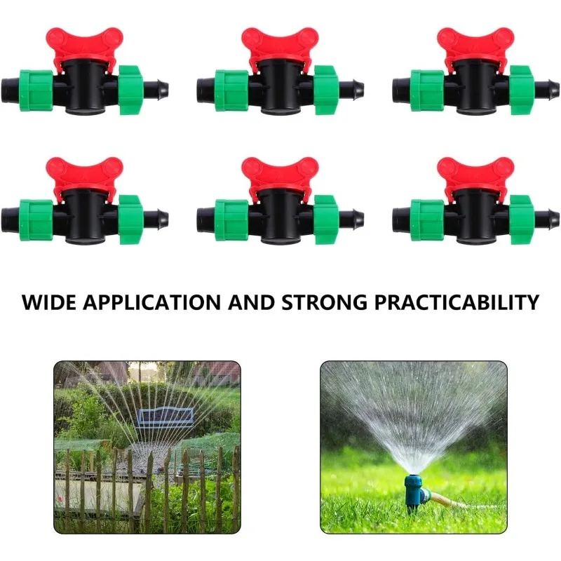 10PCS Drip Irrigation Switch Valves for 16mm Drip Tubing Barbed Locking Fitting Gate Valves Driper Irrigation Shut Off Valve