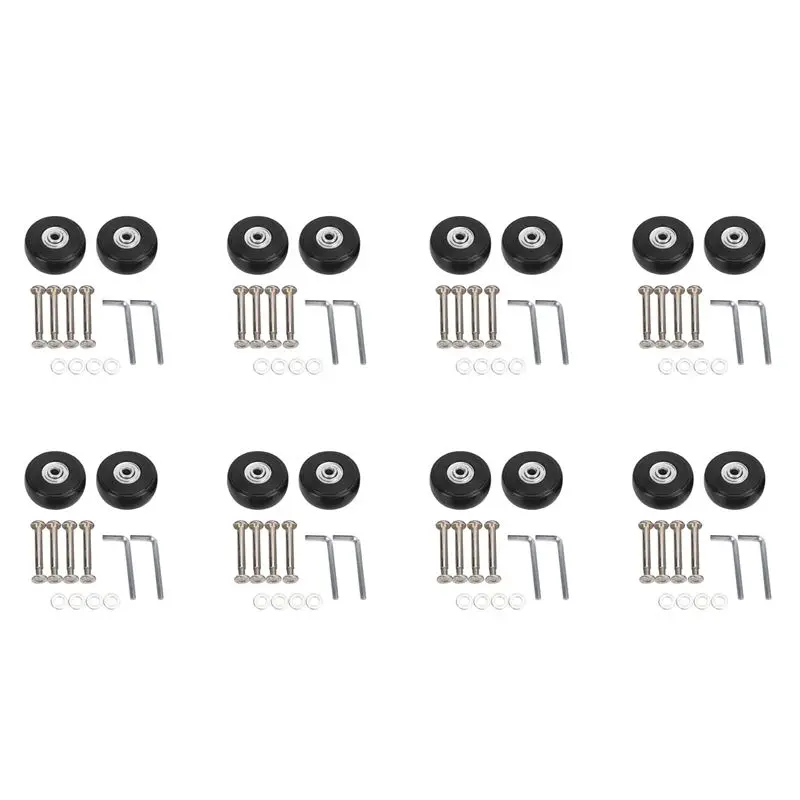 16 Sets Of Luggage Suitcase Replacement Wheels Axles Deluxe Repair Tool 50 X 20 X 6.1 Mm