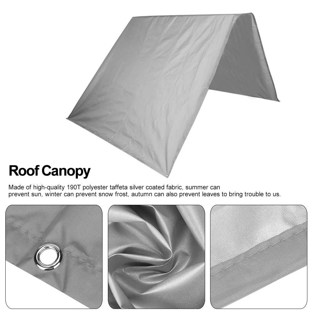 

132x226cm 190T Polyester Taffeta Sunshade Awning Canopy for Outdoor Garden Courtyard Patio