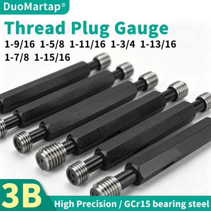 

1PCS 3B 1-9/16 1-5/8 1-11/16 1-3/4 1-13/16 1-7/8 1-15/16-UN/UNC/UNF/UNS/UNEF America Standard Fine Thread Plug Gauge Measure
