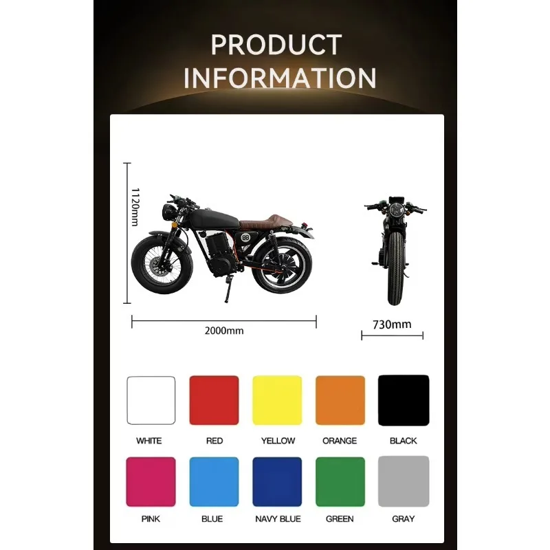 Zuimi Classic Design Electric Motorcycle 200w Strong Power Motor Cross Adults Lady