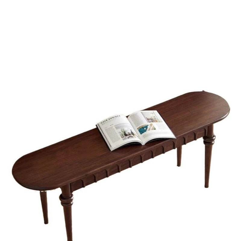 French solid wood bench medieval dining chair stool dining retro shoe changing American bedside wholesale