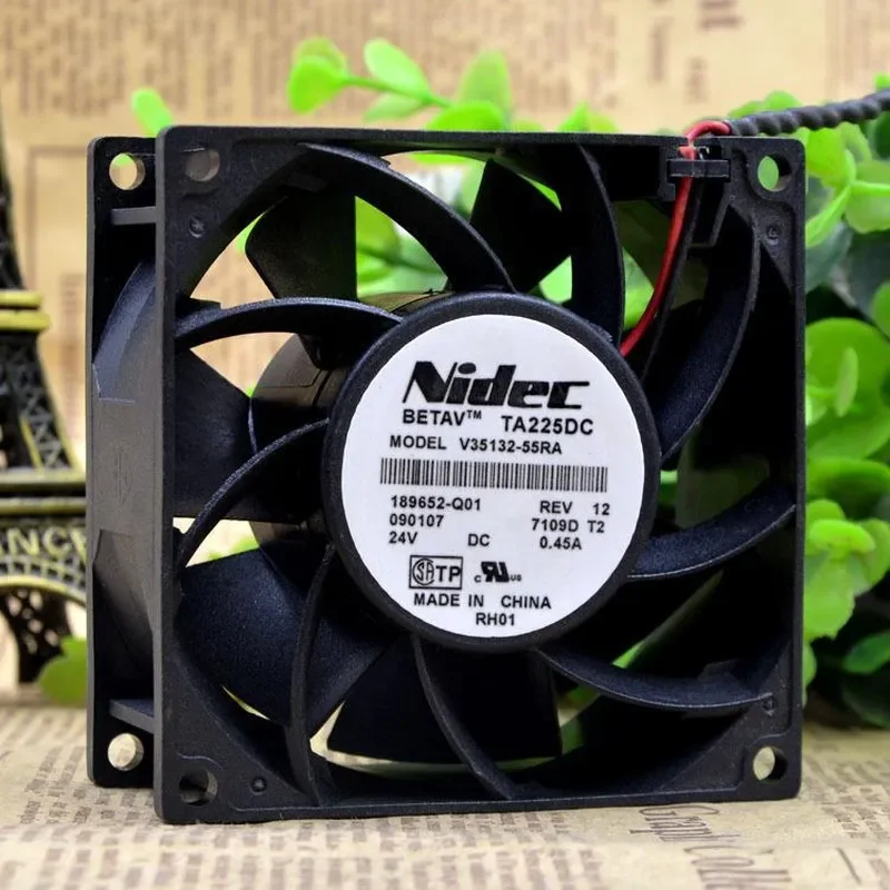 for Nidec V35132-55RA 8038 24V 0.45A 8CM Large Air Volume Inverter Cooling Fan