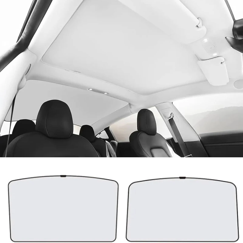 

Front Rear Glass Roof Sunshade Ice Cloth Buckle For New 3/Y Skylight UV Protection