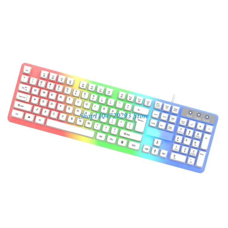Teclado jogo com Y2GD para jogadores PC LED LEDLET BACKBOARD MECÂNICO 104 TENAS
