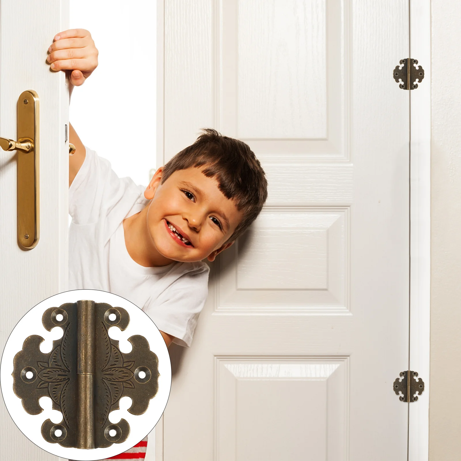 

Brass Hinges For Wooden Box Hinge Smooth Buffering Closure Jewelry Case Cabinet Hardware Miniature Furniture Accessories