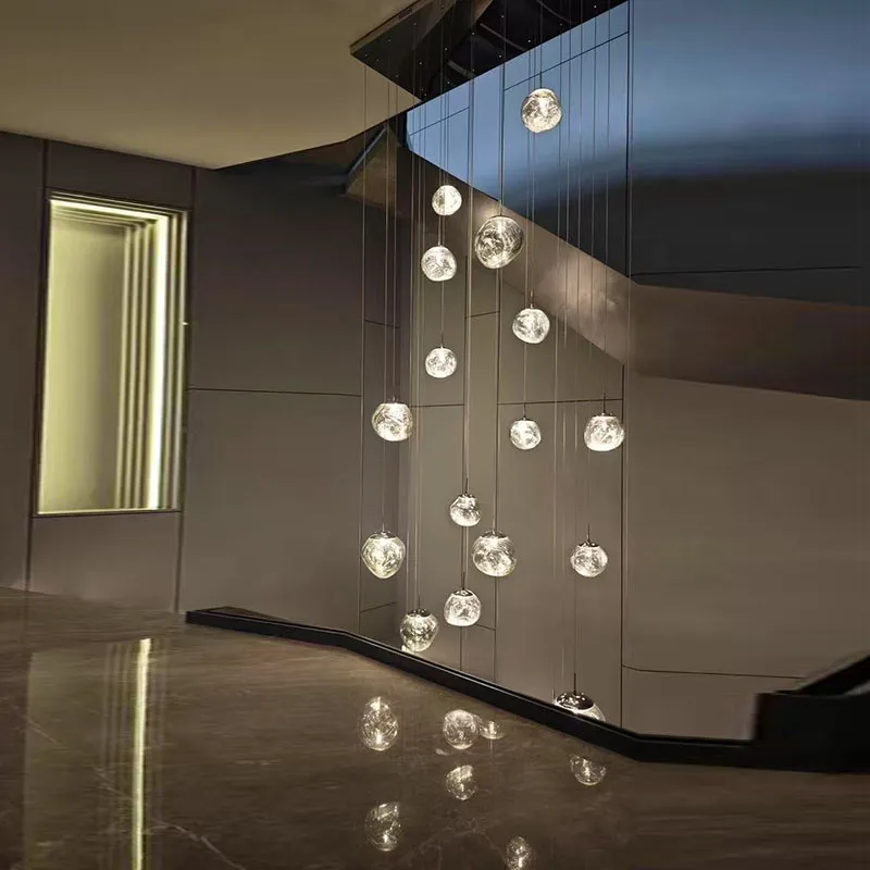 

Украшение дома в скандинавском стиле, лестничная люстра, гостиная и столовая Подвесные светильники, потолочный светильник, внутреннее освещение