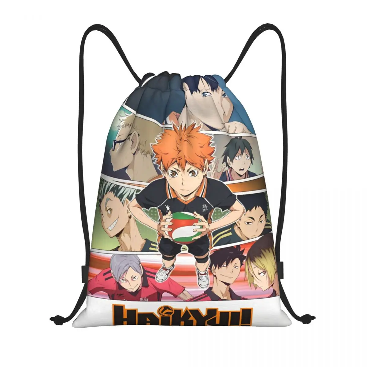 

Аниме мальчик волейбол Haikyuu рюкзак на шнурке тренажерный зал спортивный рюкзак шнурковая сумка для пеших прогулок