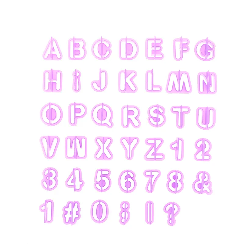 40pcs Alphabet & Number Cake Molds Set Cookie Cutter DIY Fondant Moulds Baking Decorating Tools For Home And Garden