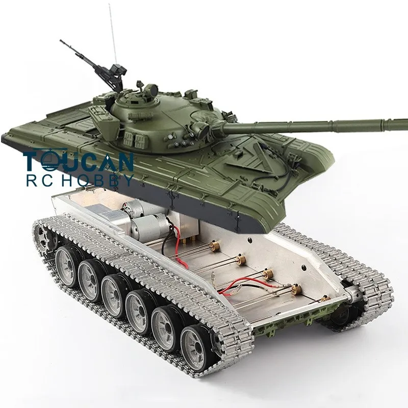 HENG LONG 1/16 الاتحاد السوفياتي T72 TK-7.1 دبابة مع جهاز للتحكم عن بُعد 3939 مع عجلة مسارات الهيكل المعدني 360 °   برج BB علبة التروس بالأشعة تحت الحمراء RC بانزر
