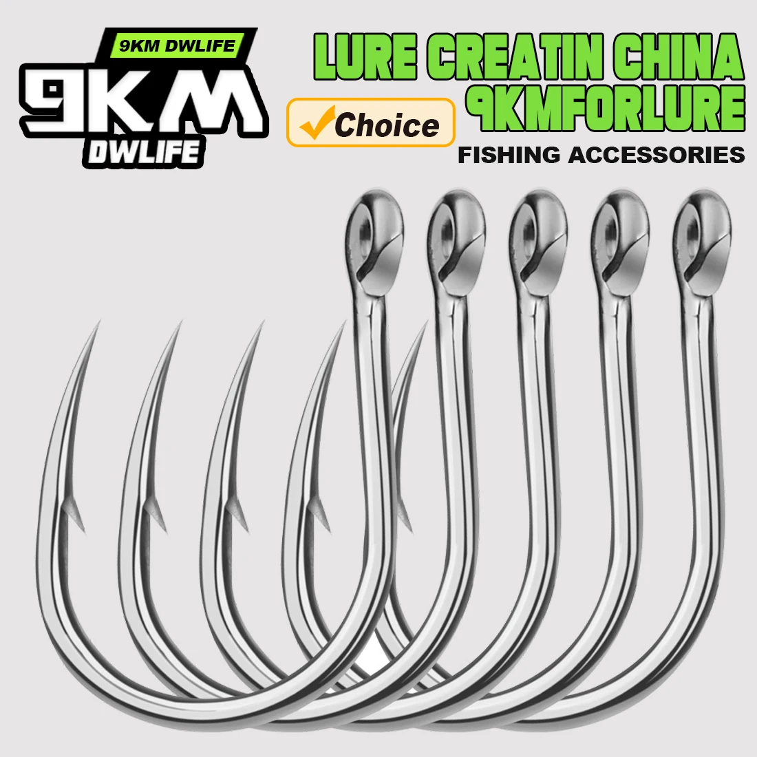 9KM 15 Buah Kait Jigging Kait Bantuan Pancing Tugas Berat Air Asin Kait Besar