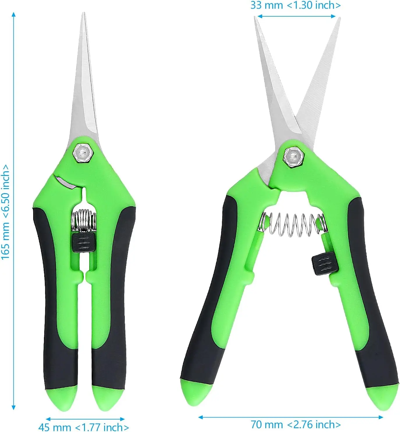 15 PCS 6.5 inch Garden Pruning Shears, Gardening Hand Pruners with Straight Stainless Steel Precision Blades, Pruning Shears