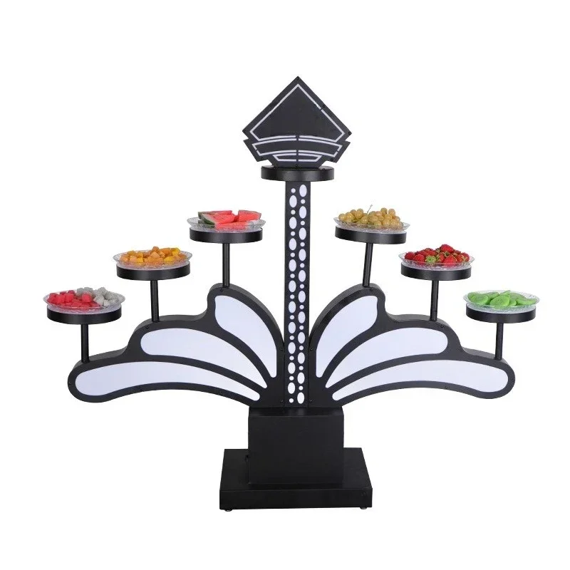 Bar lotus model luminous fruit plate, flower blooming rich fruit plate rack led creative multi-layer party fruit plate