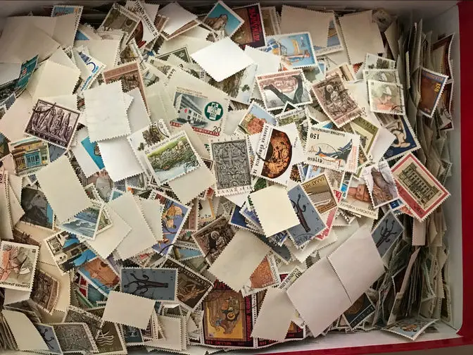 Echte gestempelte 100 verschiedene griechische Poststempel, Sammelbriefmarken, Briefmarken zum Sammeln für Scrapbook-Kartenherstellungszubehör – Detail 1