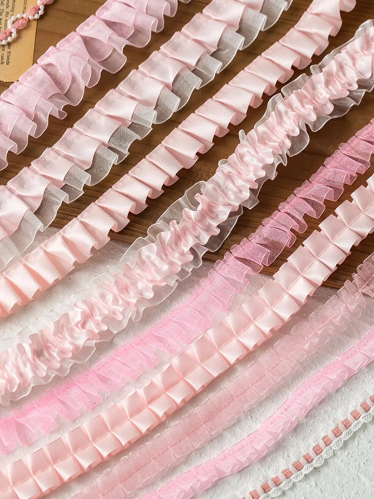

2meters Pink Lace Ribbons Trim For Party Dress Decor Fabric DIY Apparel Sewing Supplies Clothing Collar Cuff Needlework Crafts