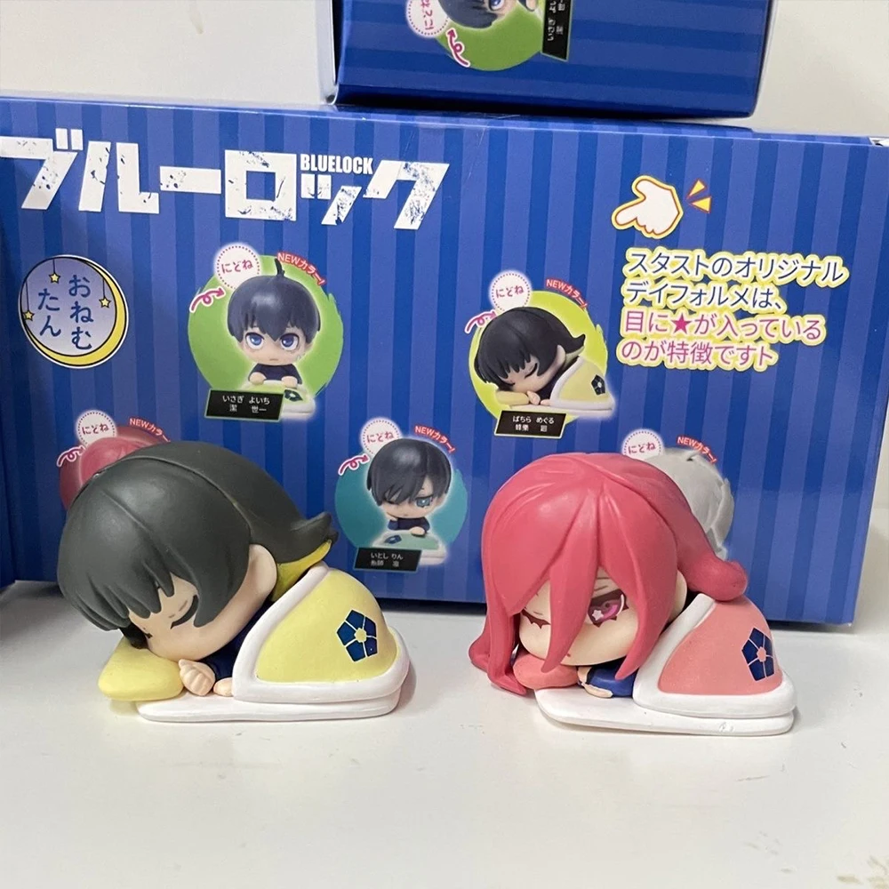 Figuras de acción de Anime Blue prison Sleep Bachira Meguru, Nagi Seishiro Isagi yoachi, modelo de decoración de Halloween, regalo de Navidad, 5 piezas por juego