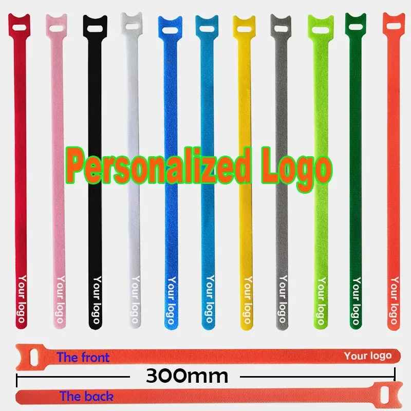 100pcs/lot 300mm Personalized logo  cable ties  Belt Bundle Wire Line Strap cord