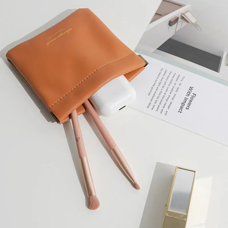 Fashion Pu Leather Earphone Storage Bag Coin Pocket Purse Mini Wallet Key Organizer Money Change Pouch Women Credit Card Holder