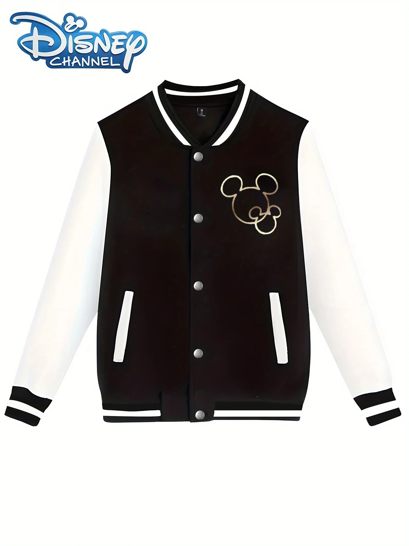 ديزني ميني القوس والأذن طباعة سترة الخريف والشتاء جديد الرجال والنساء الأزواج ريترو أزياء الشارع ارتداء