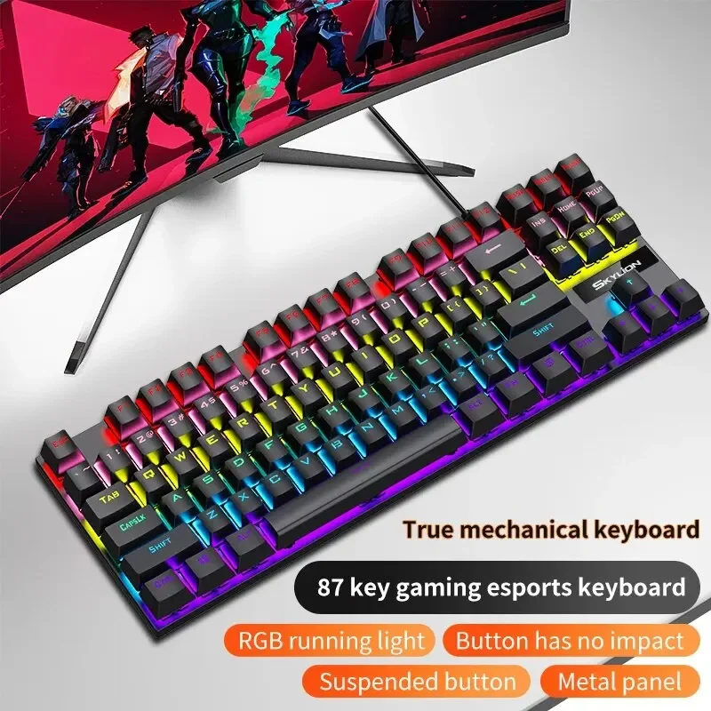 

Wired Mechanical Keyboard 20 Kinds of Colorful Lighting Gaming and Office For Microsoft Windows and System