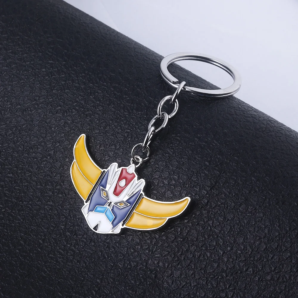 Anime Devil God GUNDAM Enamel Keychain Cartoon Figure Pendant Warm Blood Keyring For Anime Fans Cosplay Props Jewelry Gifts