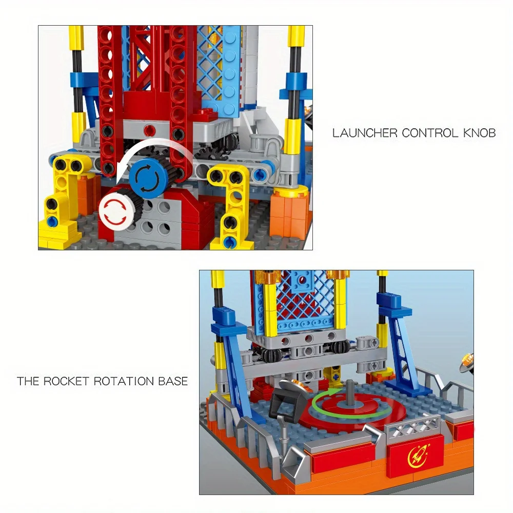 creatieve expert ruimte stad Spaceport Center moc Bouwsteenmodel speelgoedcadeaus Kerstmis 668-delig