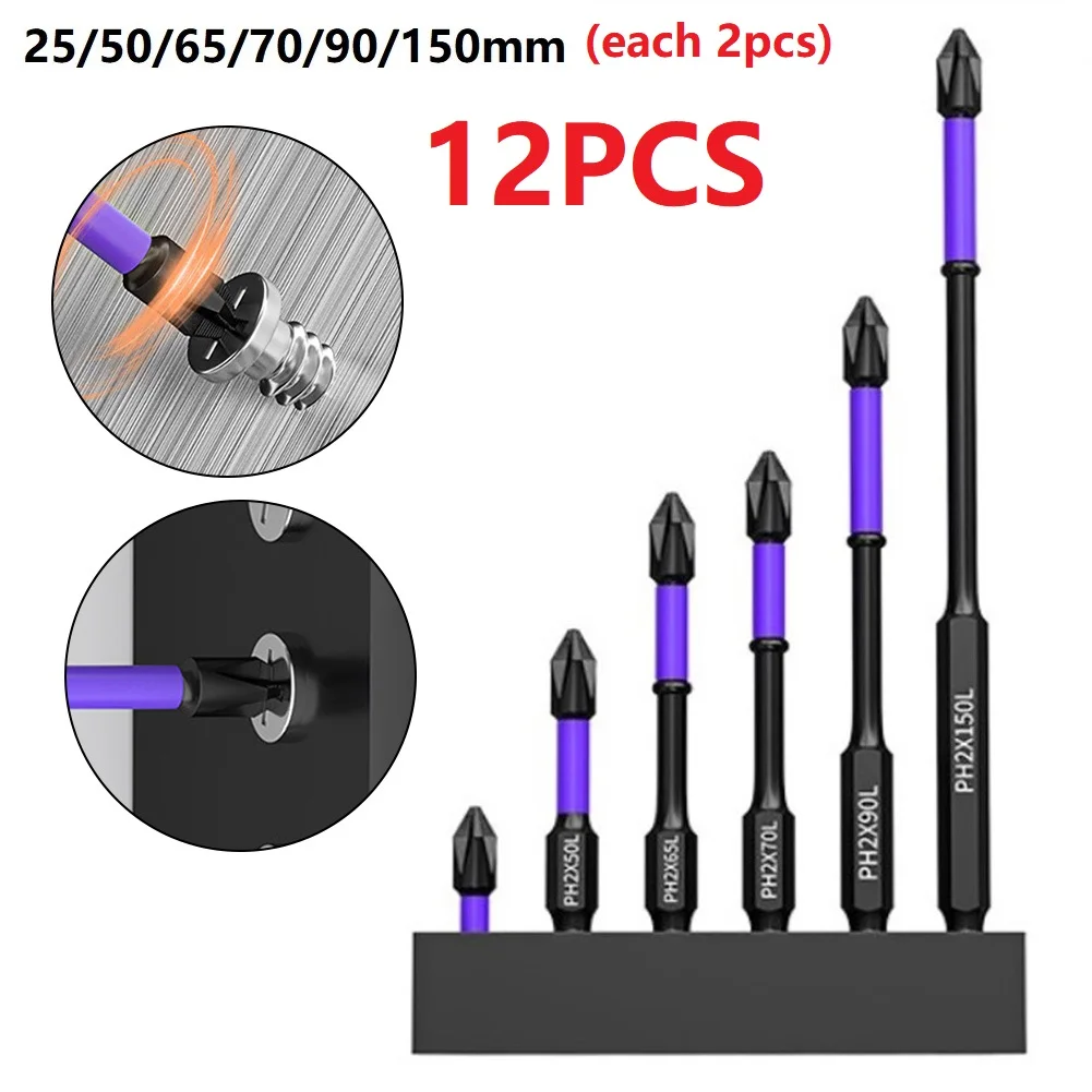 

Набор противоударных магнитных насадок для шуруповерта, 12/6/5 шт.
