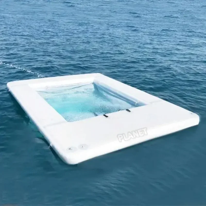 Newly Upgraded Portable Outdoor Inflatable Water Platform Floating Sea Swimming Pool Inflatable Marine Swimming Pool
