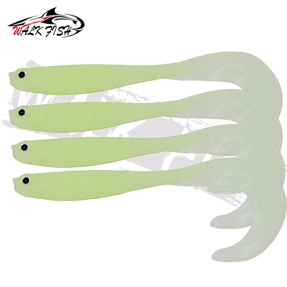 WALK FISH 4PCS Jigging Wobbler Angelköder 12,5 cm 5,5 g Shad T-Schwanz weicher Köder Künstliche Silikonköder Bass Hechtangeln