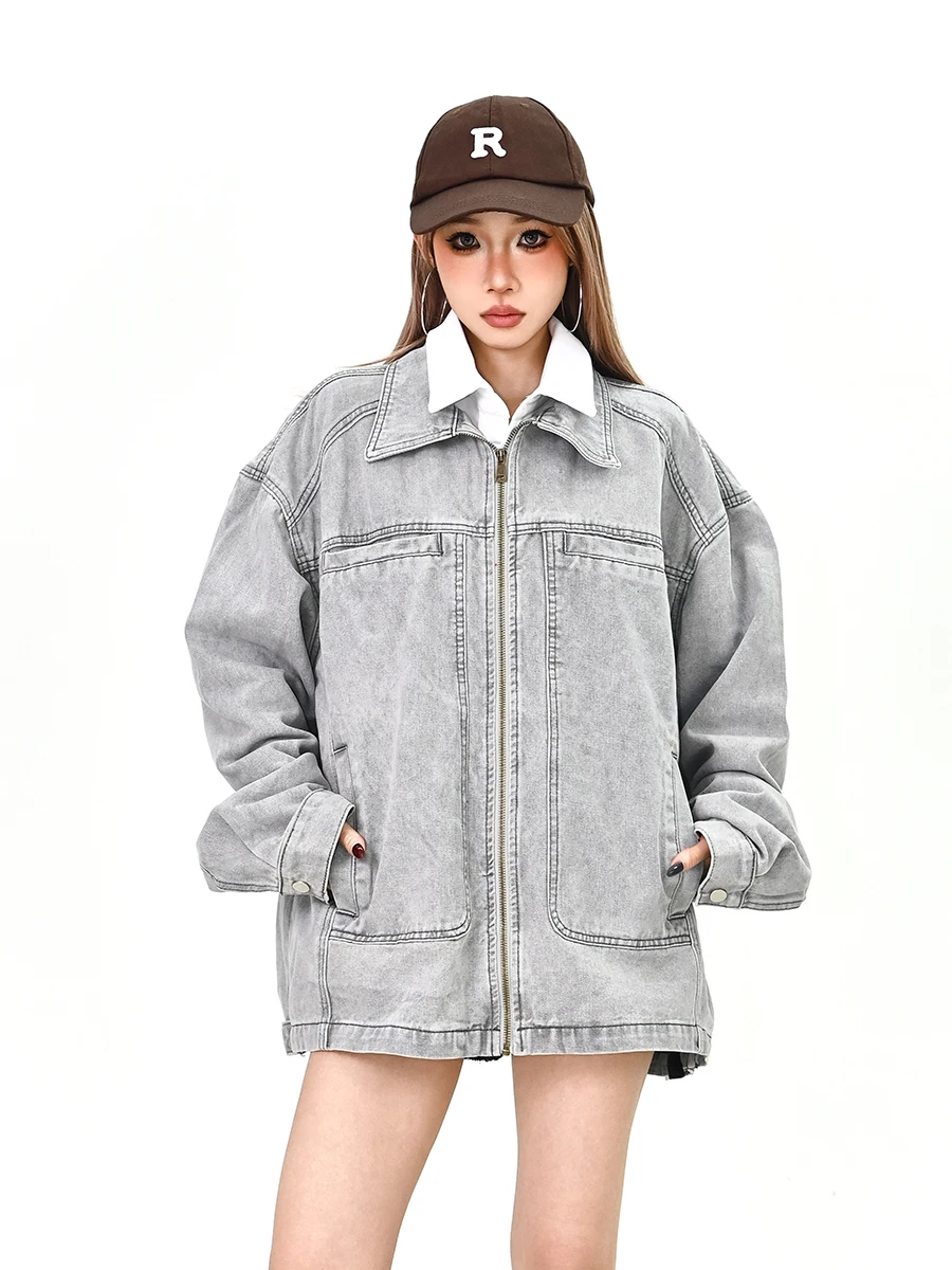

Waed Denim Jaet Women's Loose Bf American Trendy College Sle Couple's Jaet Street Sle Spring 2026 New Arrival
