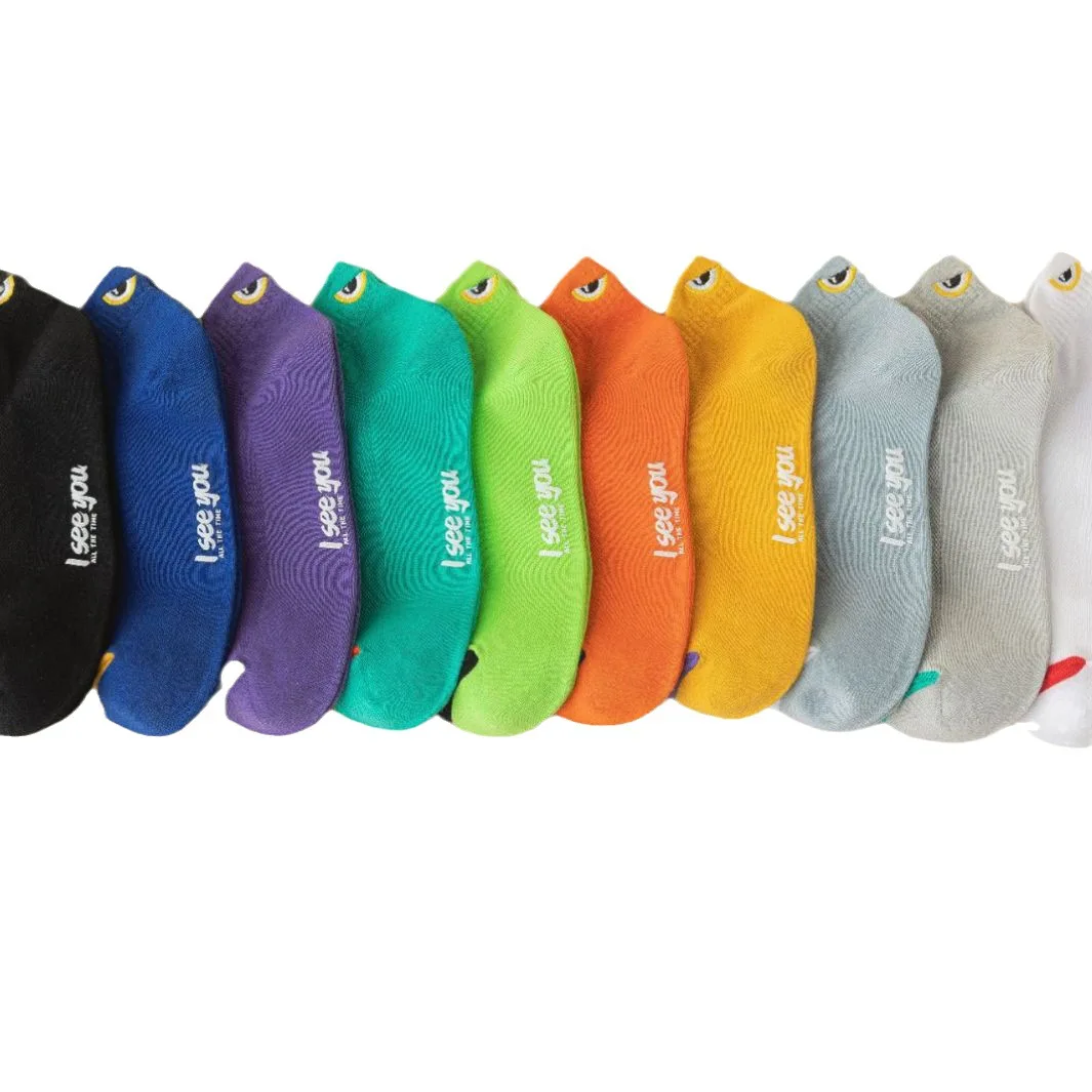 5 Pairs Thin Men Sports Breathable and Comfortable Letter Boat Socks Ins Fashion Sweat-absorbing Short Socks