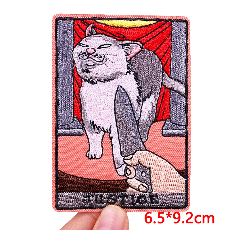 Cartoon Patch DIY Animal/Cat Embroidery Patch Iron On Patches For Clothing thermoadhesive Patches On Clothes Jackets Sew Sticker
