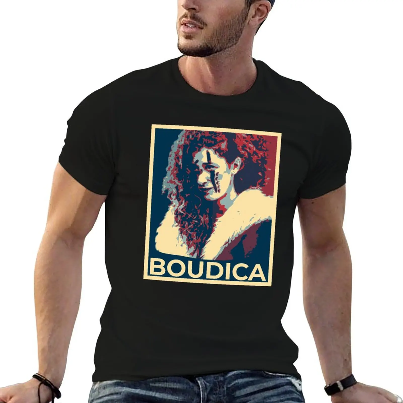 Boudicca Boudica boadicea Female Warrior Celtic Iceni Queen Pop Art T-Shirt blue archive Blouse t shirt for men