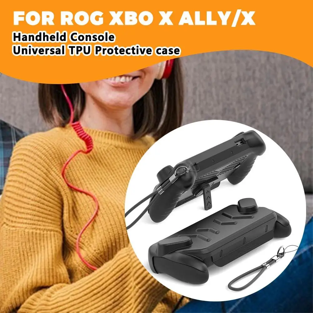 

Shockproof Abstpu Soft Rubber Adjustable Angle Stand For Rog Xbo X Ally/X Tpu Handheld Console Case With Adjustable Stand