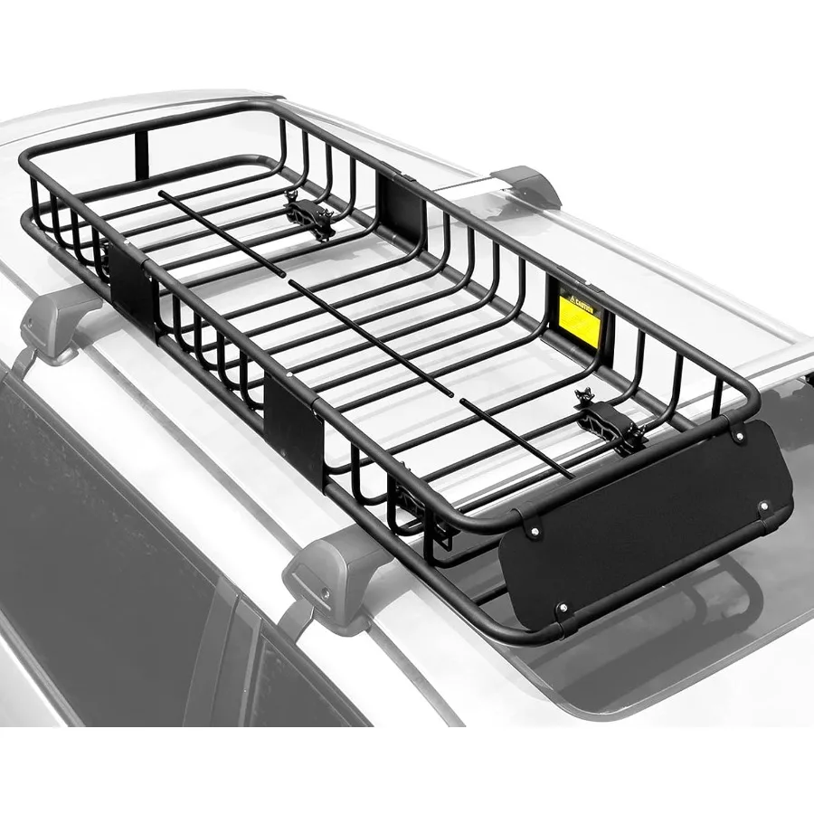 حامل شحن سلة سقف نحيف 64 × 23 × 4 مع بناء فولاذي عالي التحمل لآمن للسيارات على السطح العلوي R #1