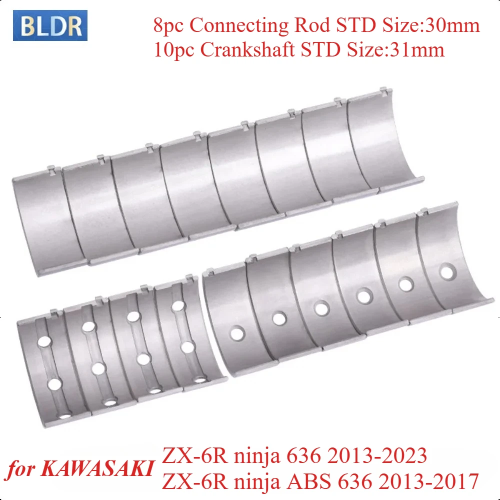 

30mm 31mm Connecting Rod Crankshaft Main Bearing Set for Kawasaki ZX-6R ninja 636 2013-2023 ZX 6R ninja ABS 636 2013-2017