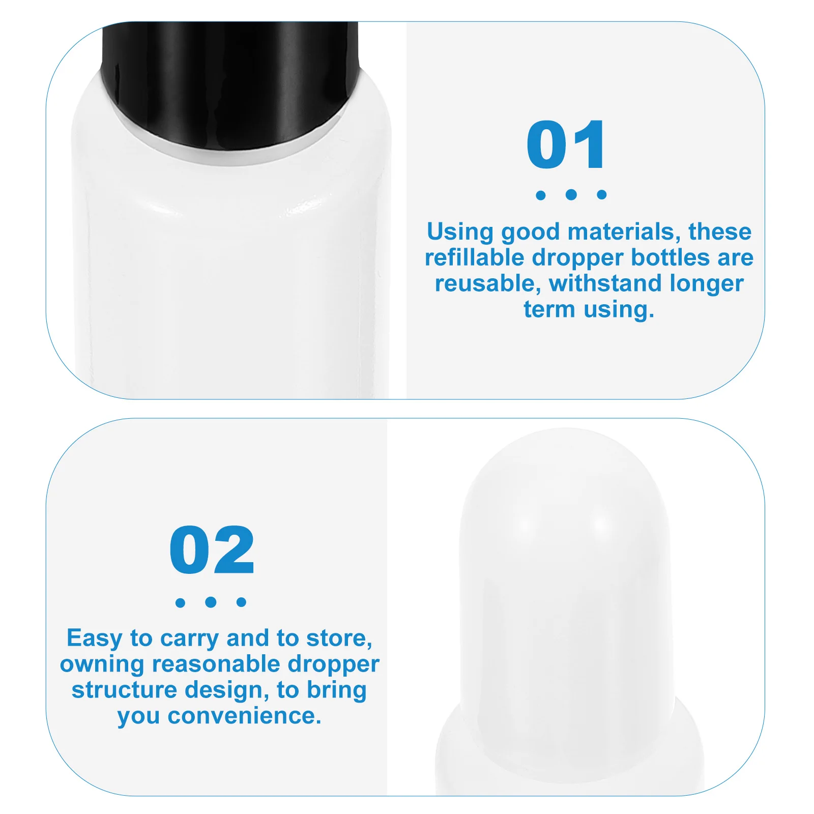 

20 Pcs Liquid Squeezable Dropper Bottle Bottled Tiny Plastic Bottles Automatic for Oil