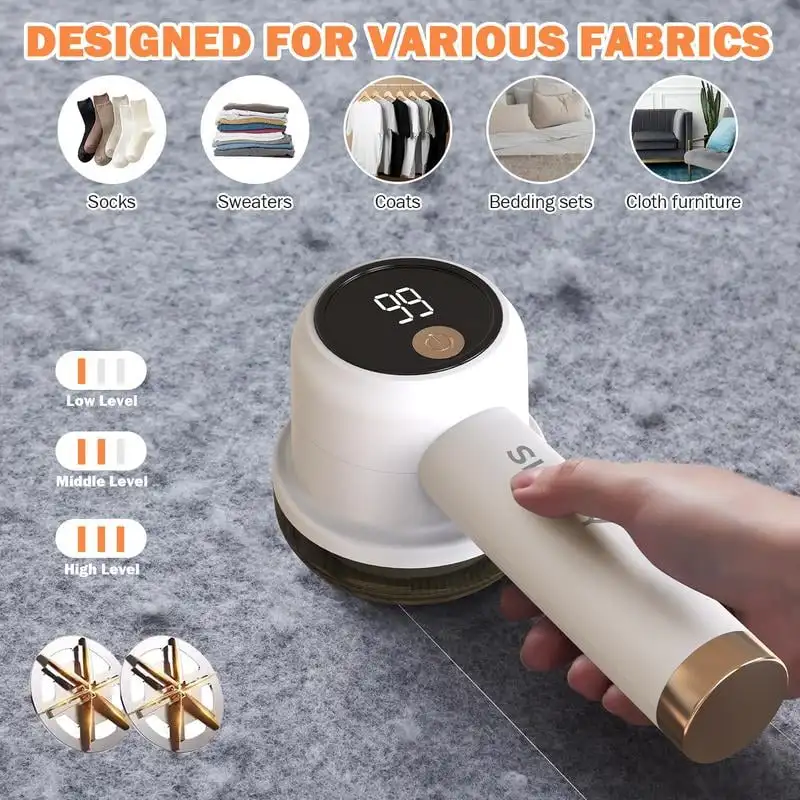 Clothes Fuzz Pellet Electric Chargeable Fabric Shaver Removes for Clothes Spools Removal Lint Remover Rechargeable Fabric Shaver